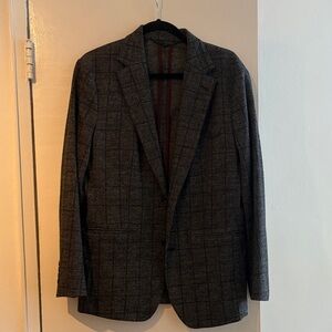 Bonobos Charcoal Checkered Blazer